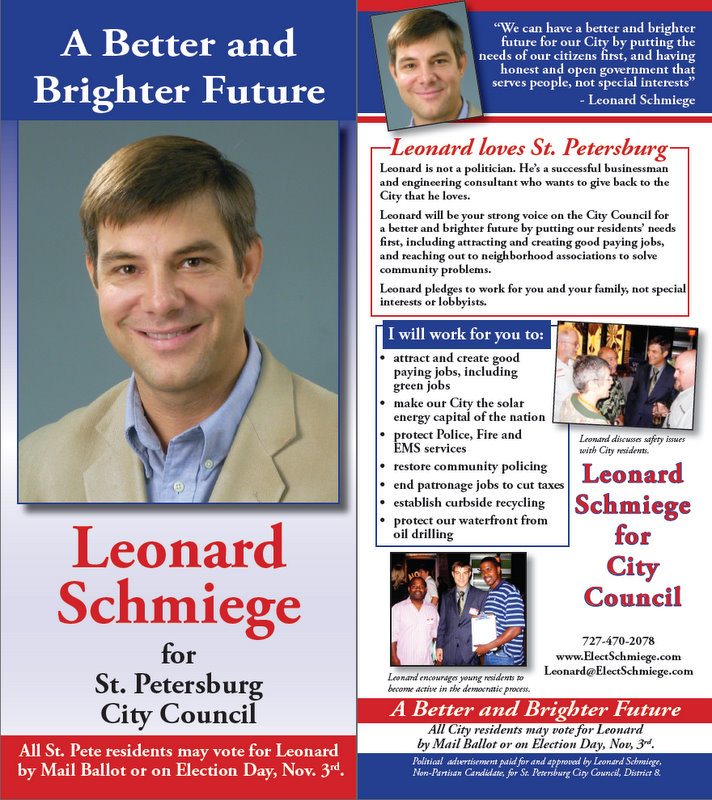 Leonard Schmiege Handout Flier